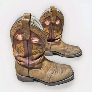 Double H Men's Size 9.5EE Work Boots Mickey 12" Wide Western Leather DH4400 USA